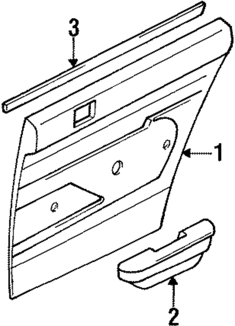 Interior Trim - Rear Door for 1995 Mercury Tracer #0
