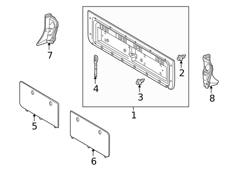 Interior Trim - Tail Gate for 2010 Toyota Land Cruiser #0