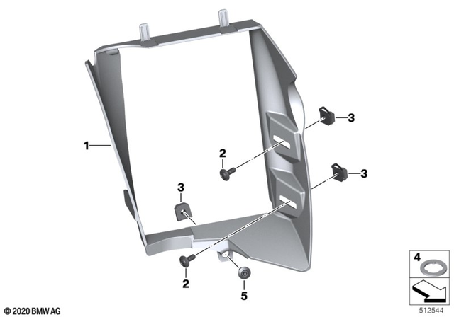 46638560318 - Frame and Mounting Parts: Air-Supply Duct, Right -  for BMW-Motorrad Image