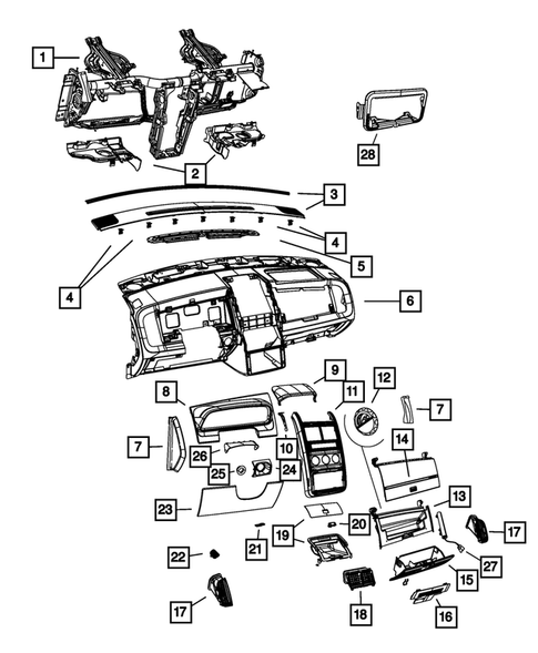 Instrument Panel for 2010 Dodge Journey #0