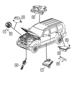 5026135AC - Electrical: Security Alarm Module for Chrysler: Town &amp; Country | Dodge: Grand Caravan, Nitro | Jeep: Liberty | Ram: C/V Image