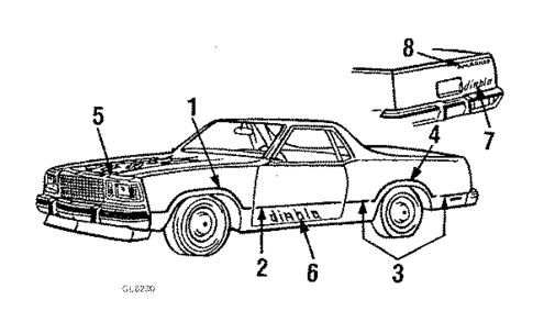Stripe Tape for 1986 GMC Caballero #1