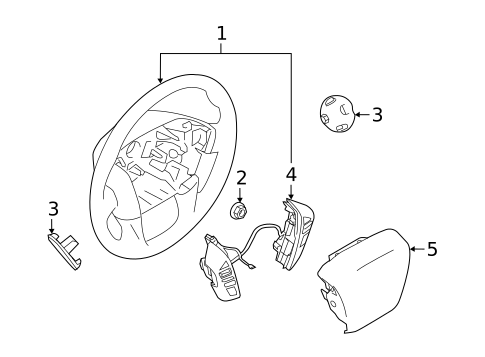 Steering Wheel & Trim for 2020 Nissan Armada #0
