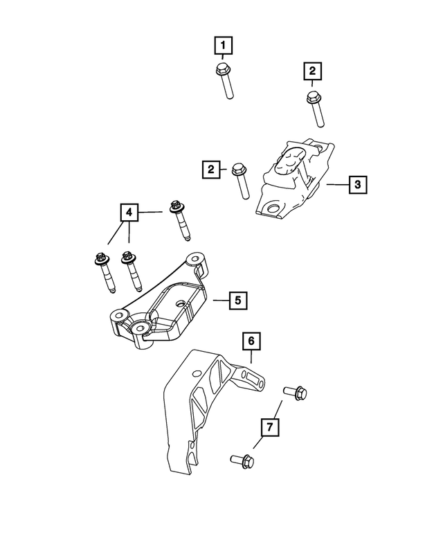 6106233AA - 1.4L Gas; Engine: Hex Flange Head Bolt, Mounting for Mopar Image