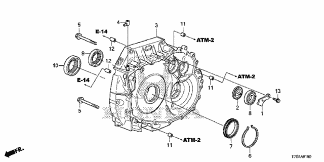 AT Torque Converter Case Components for 2019 Honda HR-V #0