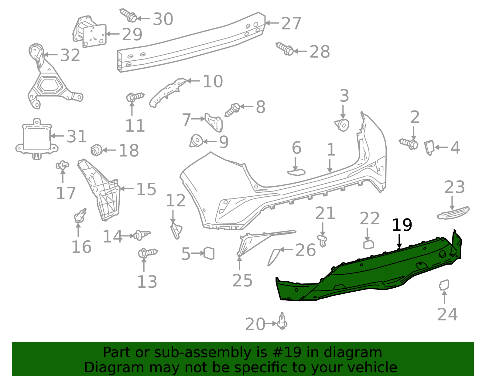 52129-10020 - Bumper Cover 2018-2019 Toyota C-HR | Longo Toyota Parts