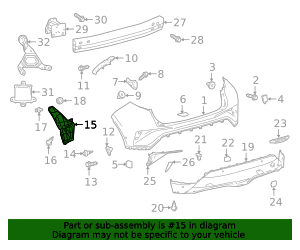 52592-10060 - Bumper Seal 2018-2022 Toyota C-HR | Longo Toyota Parts