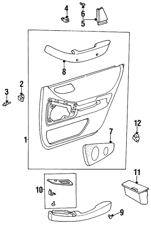 Interior Trim - Rear Door for 1996 Toyota Avalon #0