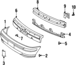 10232633 - Body: Bumper Cover for Oldsmobile: Silhouette Image