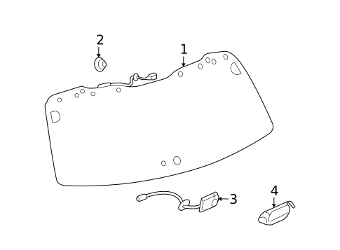 Glass - Lift Gate for 2009 Toyota Highlander #0