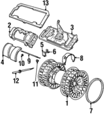 64111468542 - HVAC: Fan &amp; Motor for BMW: 525i, 525iT, 530i, 535i, 540i, 735i, 735iL, 740i, 740iL, 750iL, 840Ci, 850Ci, 850CSi, 850i, L7, M5 Image