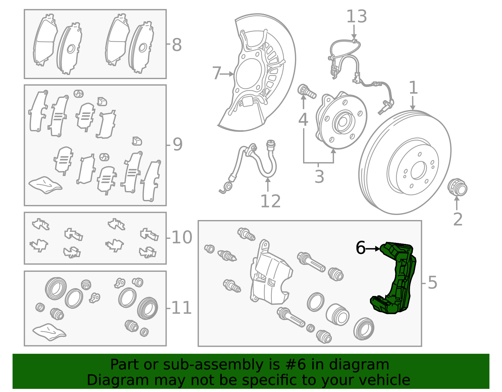 2025-2026 Toyota Camry Disc Brake Caliper Bracket 47721-06370 | Toyota ...