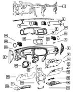 7JR52AAAAA - Interior Trim: Instrument Cluster Bezel for Mopar Image image