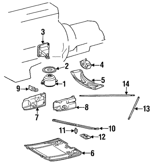 Engine & Trans Mounting for 1993 Mercedes-Benz 300SL #0