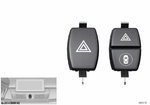 61319389075 - Vehicle Electrical System: Switch for Emergency Flasher System for BMW Image