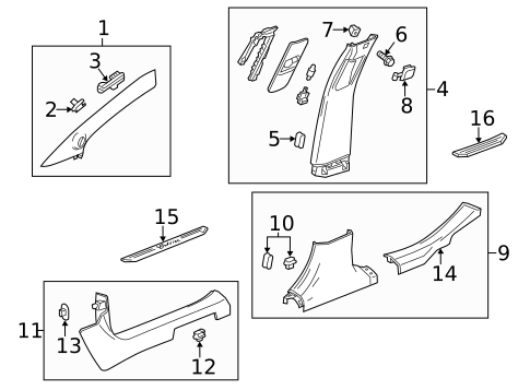 Interior Trim - Pillars for 2017 Cadillac XTS #0