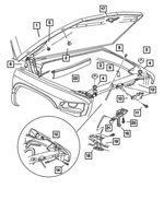 55234899 - Body Sheet Metal Except Doors: Hood To Fender Bumper for Mopar Image