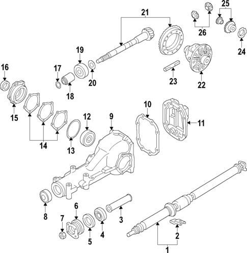 Rear Axle for 2004 Subaru Outback #0