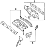 4646321AB - Body: Package Tray for Chrysler: Cirrus | Dodge: Stratus Image