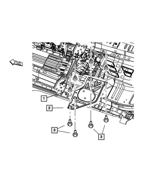 Mounting and Skid Plate for 2008 Jeep Liberty #1
