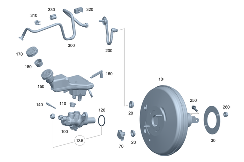 Brake Booster for 2025 Mercedes-Benz CLA45 AMG S #0