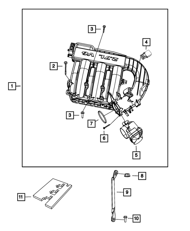 « 4591862AK –  : Collecteur D'admission Gaine pour Mopar Image »