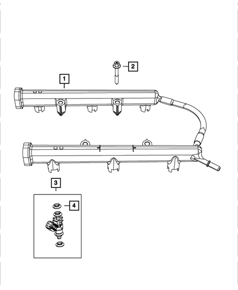 Fuel Rail and Injectors for 2014 Jeep Wrangler #0