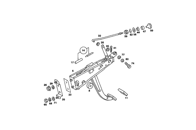 1154201242 - : Brake Lever for Mercedes-Benz Image