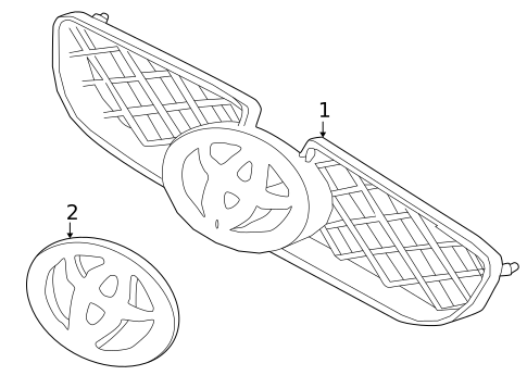 Grille & Components for 2002 Toyota Celica #0