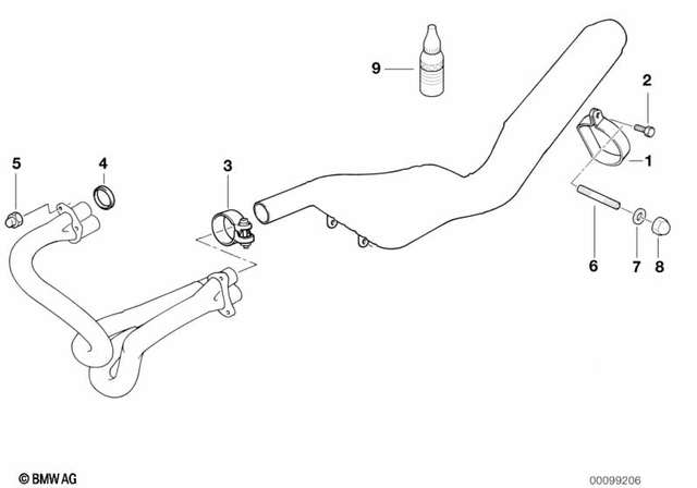 18211341671 - Exhaust System: Holding Strap -  for BMW-Motorrad Image