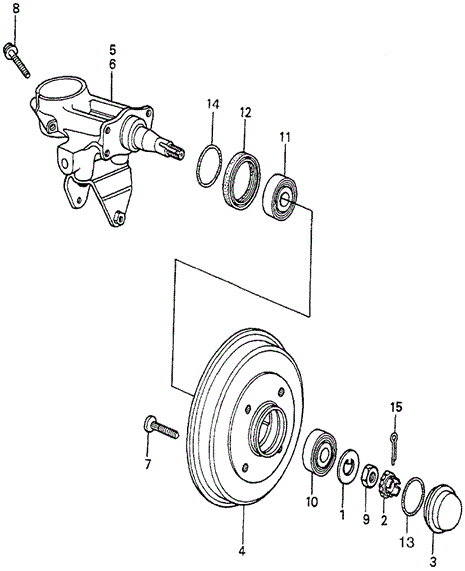 Rear Brake Drum for 1984 Honda Accord #0