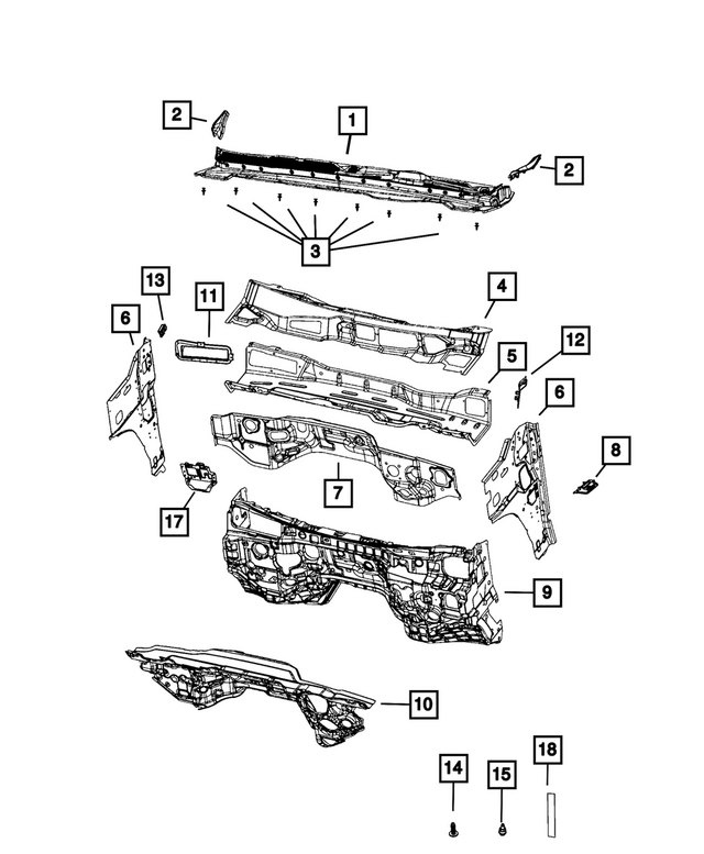 68544097AA - : Dash Panel Insulation for Mopar Image