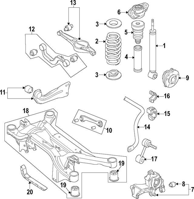8J7505269D - Suspension: Cross-member Bushing for Audi Image