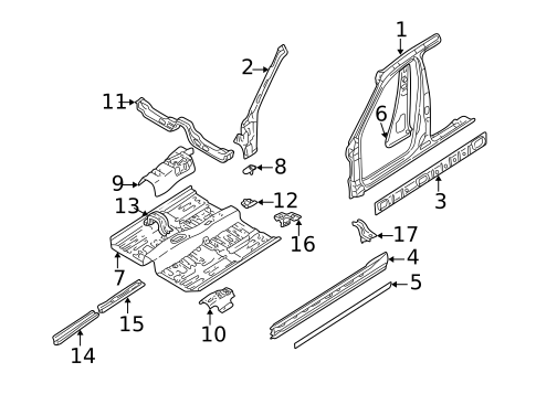 Center Pillar for 1999 Nissan Altima #0