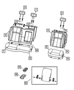 1PA19XDVAA - Interior Trim: Rear Headrest, Center for Mopar Image