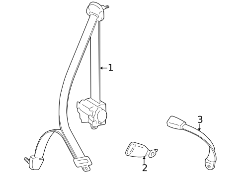 Seat Belt for 1996 Toyota RAV4 #0