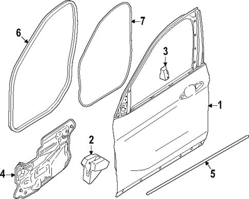 Door & Components for 2019 BMW X1 #1