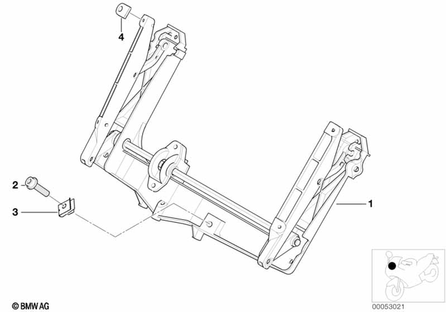 46632307916 - Frame and Mounting Parts: Windshield Adjustment with Electr. Motor -  for BMW-Motorrad Image