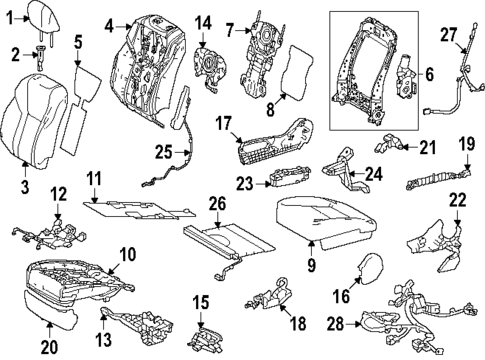 Passenger Seat Components for 2024 Lexus GX550 #0