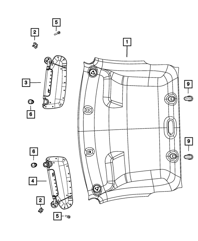 6KB25BD1AB - Interior Trim: Headliner for Mopar Image image