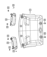 6KB25BD1AB - Interior Trim: Headliner for Ram: 1500, 1500 Classic, 2500, 3500 Image