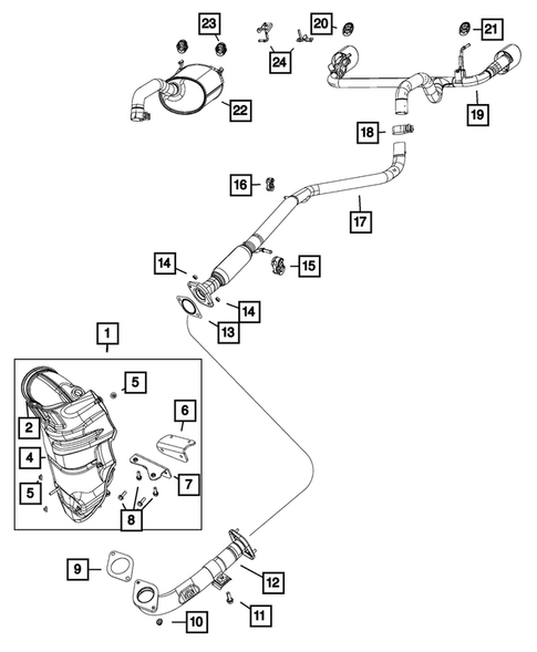 Exhaust System for 2015 Fiat 500 #0