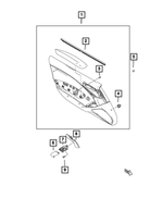 6TK58U0DAA - Interior Trim: Front Door Trim Panel, Left for Fiat: 124 Spider Image