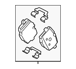 34216793025 - Brakes: Brake Pads for BMW: 530i, 535i GT, 535i GT xDrive, 540i, 550i, 550i GT, 550i GT xDrive, 740i, 740Ld xDrive, 740Li, 740Li xDrive, 750i, 750i xDrive, 750Li, 750Li xDrive, ActiveHybrid 7, Alpina B7, Alpina B7 xDrive, Alpina B7L, Alpina B7L xDrive Image