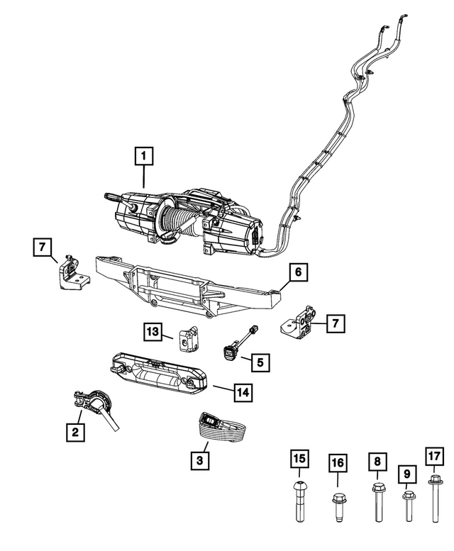 68400221AA - : Winch Bracket for Mopar Image