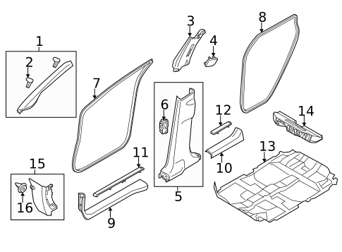 Interior Trim - Quarter Panels for 2012 Nissan Murano #1