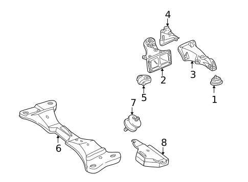 Engine & Trans Mounting for 2004 BMW M3 #0
