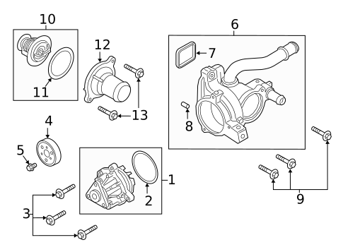 Water Pump for 2021 Ford Ranger #0