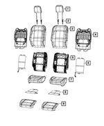 68281995AE - Interior Trim: Front Seat Back Foam, Left for Mopar Image