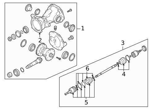 Axle & Differential for 2009 Hyundai Tucson #0